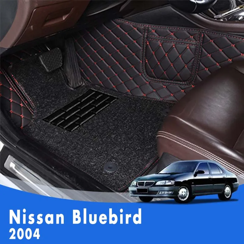 LHD Луксозни Двуслойни Телени примки на Килими Автомобилни Постелки За Nissan Bluebird 2004 Floorliners Защита на Полагане на Покритието, Декорации