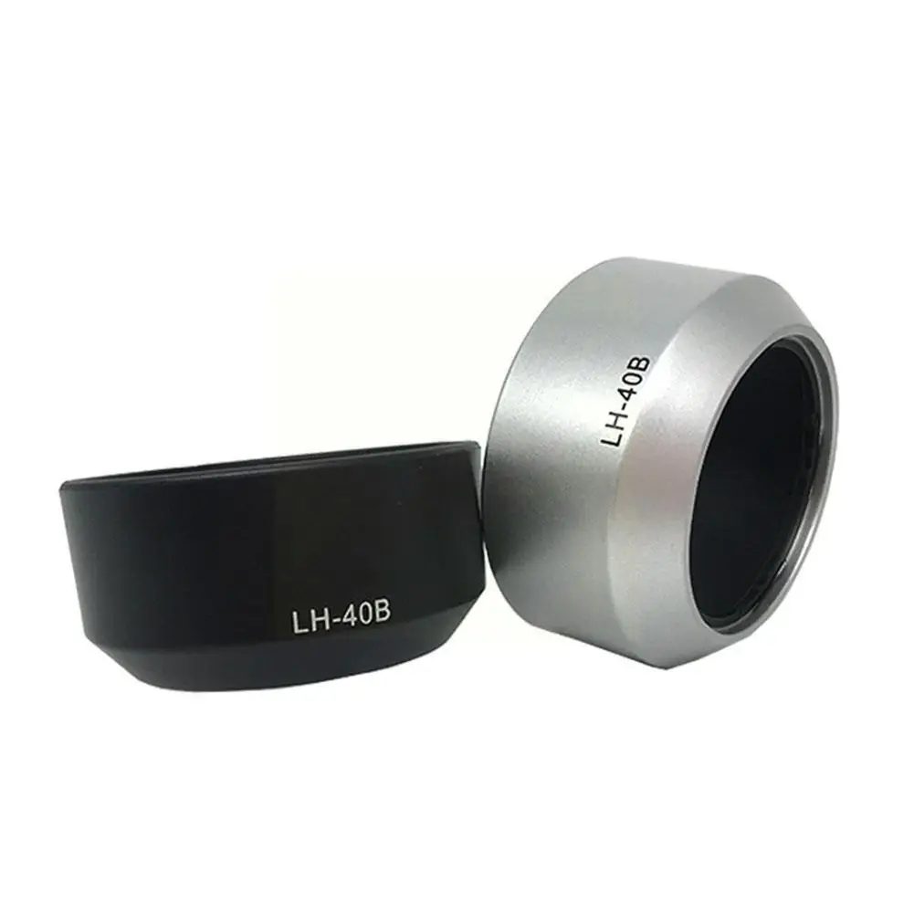 Lh-40b сенник за обектив е подходящ за 45 1,8 сенник за обектив 37 мм Lh40b Козирка черен и сребрист цвят 2 цвята Подмяна на сенници за обектив Достъп до камерата A6f9
