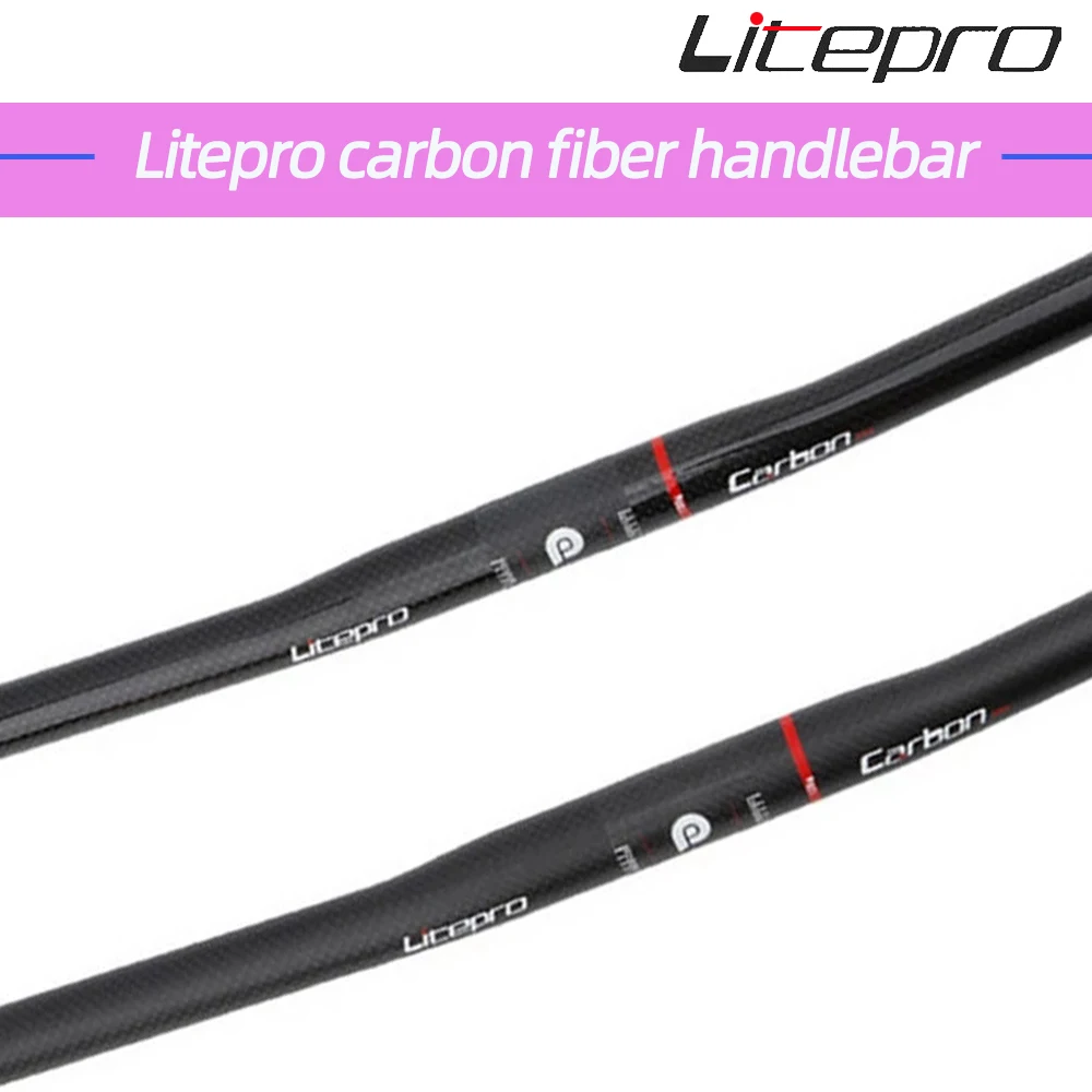 Litepro Ultralight 3 До Въглеродни Влакна Велосипеден Лост За Brompton Сгъваем Велосипед Прав Лост 25.4x580 мм резервни Части за BMX