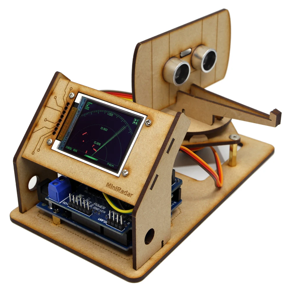 MiniRadar Ултразвукови Радари Производител на Проект С Отворен Код TFT LCD Екран за Откриване на Робот