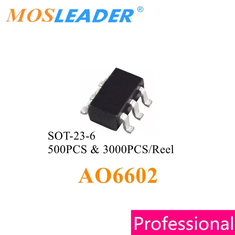 Mosleader AO6602 SOT23-6 500 бр 3000 бр TSOP6 N + P канал 30 3.5 A -3.7 A Произведено в Китай Висококачествен Mosfet