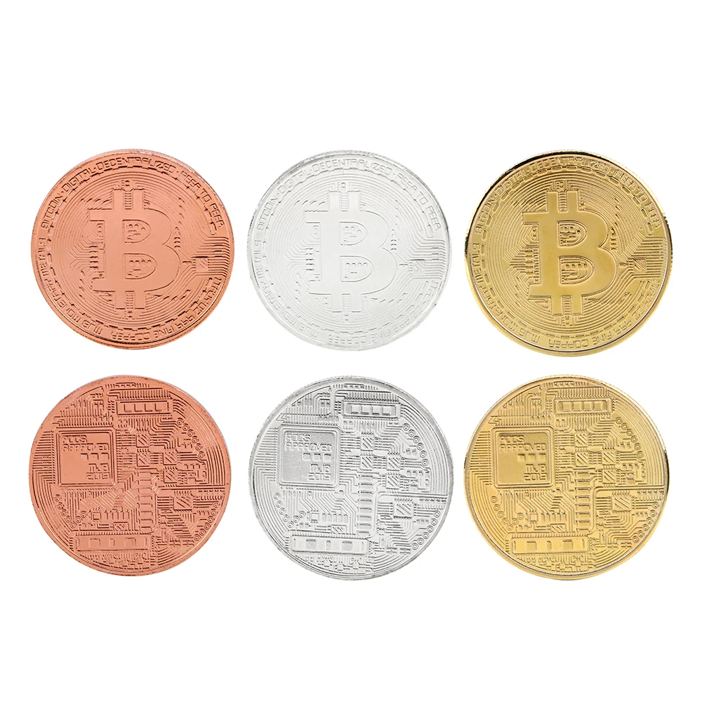 NICEYARD Физическа са подбрани Художествена Позлатен Биткойн Монети Антични Имитация на БТК Метални Златни възпоменателни монети