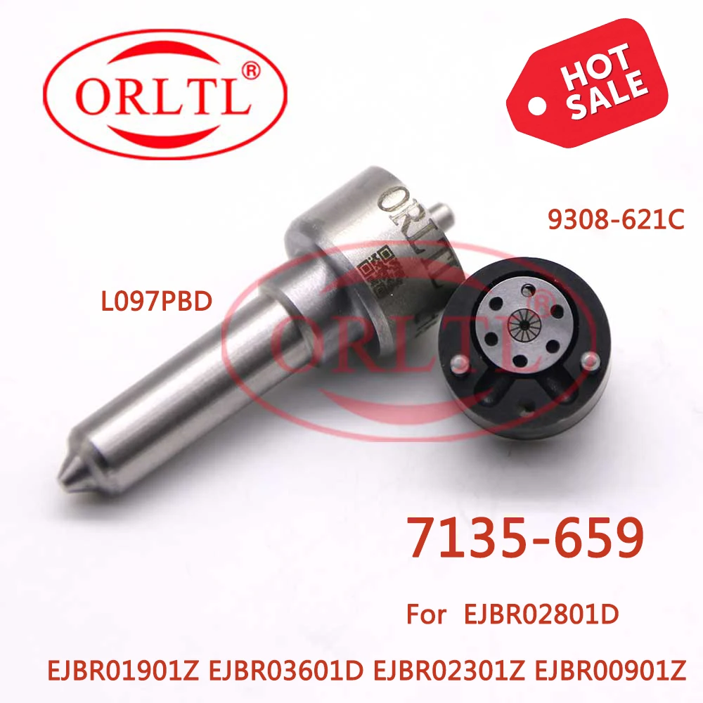 ORLTL 7135-659 Комплект за ремонт на инжектор система за впръскване на горивото Common Rail Дюзата L097PBD Контролния клапан 9308-621C За EJBR01901Z, KIA, HYUNDAI (EJBR00901Z)