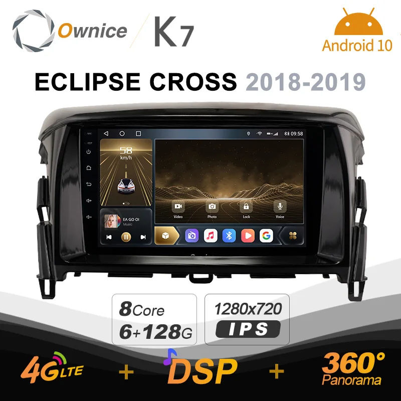 Ownice K7 Android 10,0 Авто Радио Стерео за MITSUBISHI ECLIPSE CROSS 2018-2019 4G LTE 360 2din Авто Аудио Система 6G + 128G