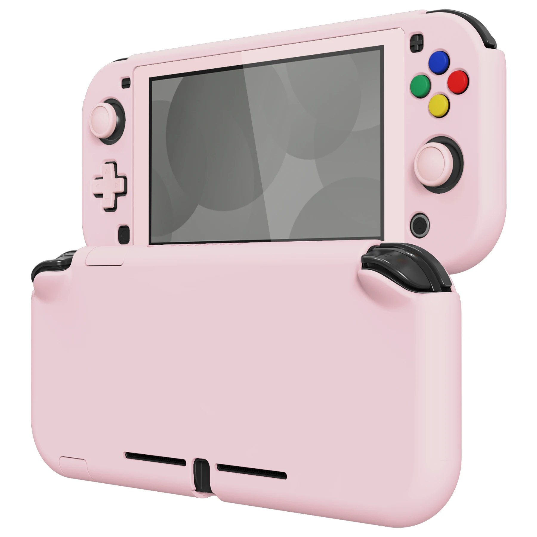PlayVital Cherry Blossoms Розово Защитен Твърд Калъф за Nintendo Switch Lite със Защита на екрана и дръжки за палеца