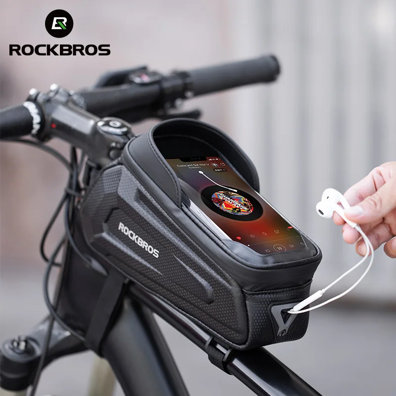 ROCKBROS 2020 НОВ дизайн, Велосипедна Чанта Със Сензорен Екран, водоустойчив Светоотражающая Велосипедна Рамка на Предната 8,0, Калъф За Телефон, Аксесоари За Велосипед