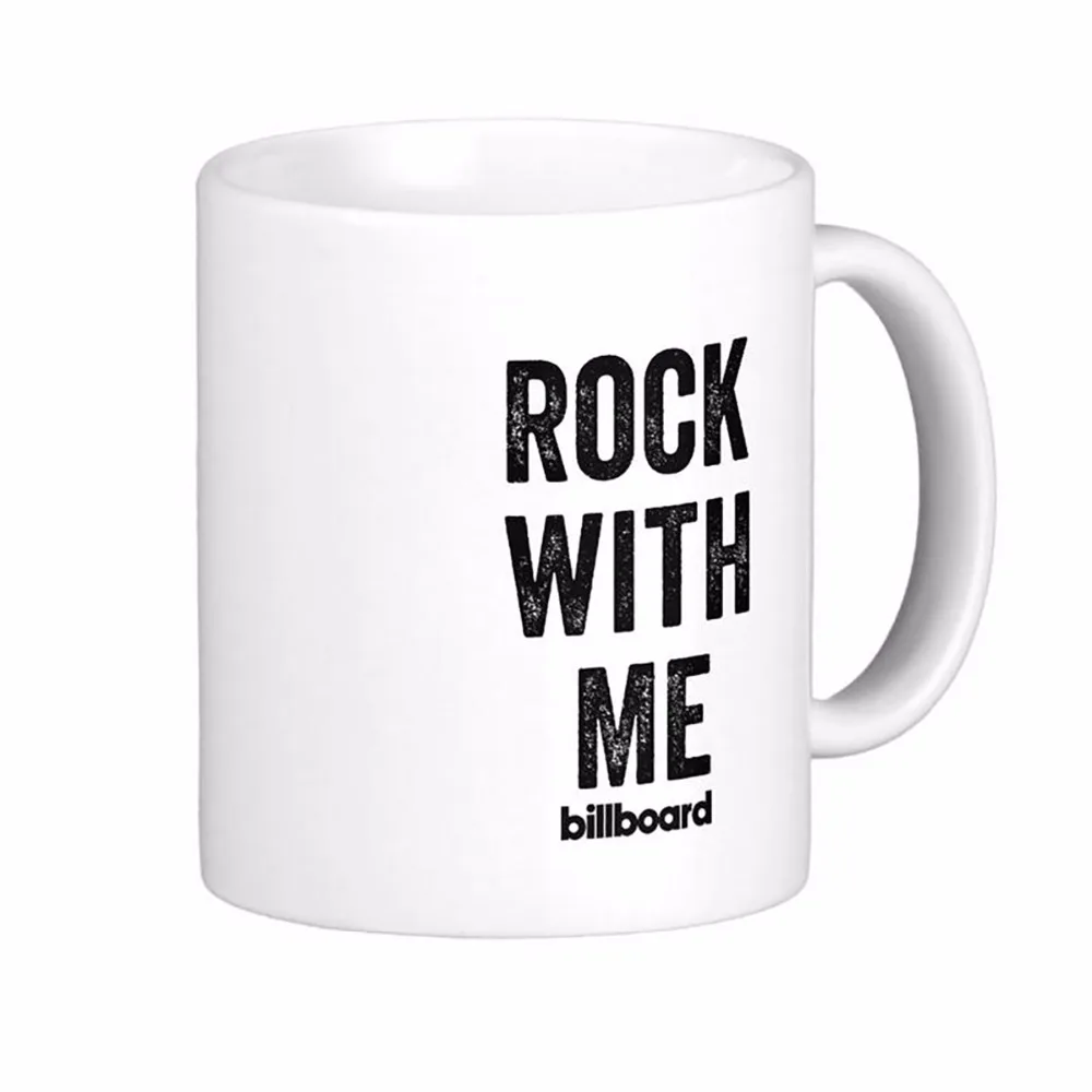 Rock With Me Бели Чаши за Кафе Чаена Чаша Индивидуален Подарък От LVSURE Керамична Чаша 11 Грама Пътни Чаши за Кафе