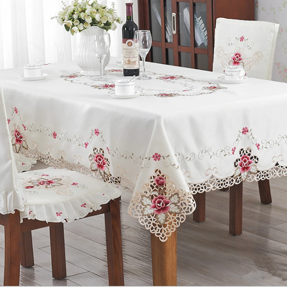 SHSEJA Европейски стил покривки за маса кърпа бродерия на покривки и дантели ресторант покривки вечерни сватбени декорации