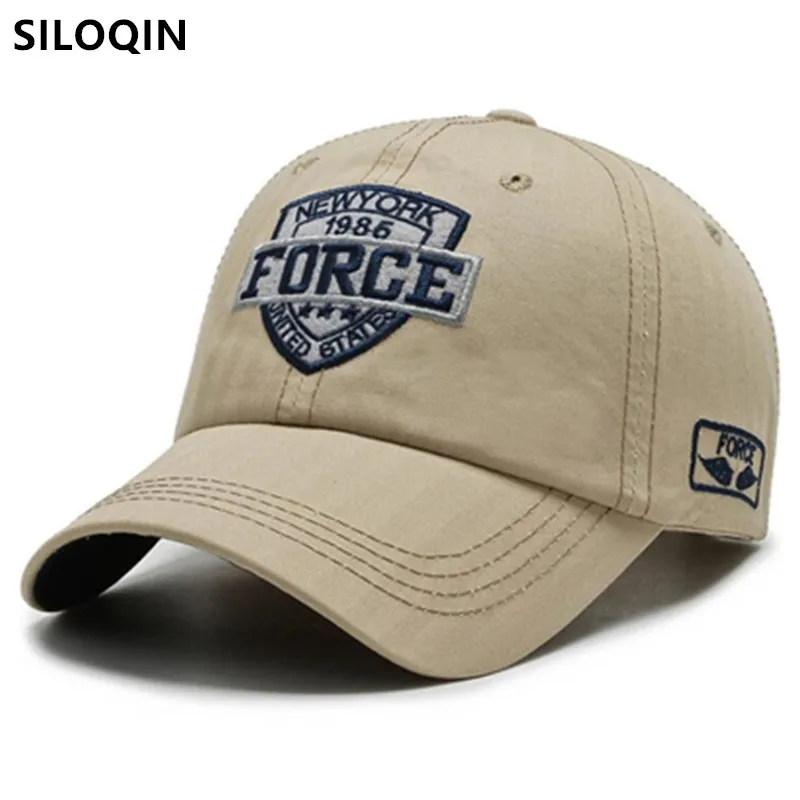 SILOQIN регулируем размер на чифт ежедневни спортна шапка с бродерия букви бейзболни шапки за мъже и жени възстановяване на предишното положение памучен шапка с малко езика
