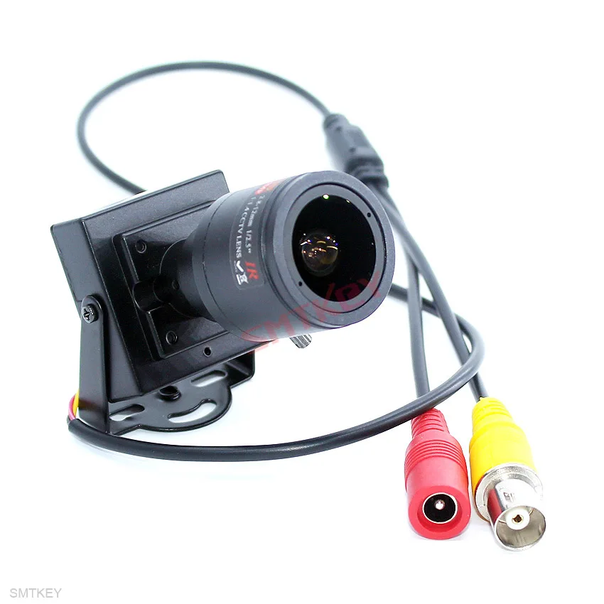 SMTKEY Цветен HD 700TVL ръчен Обектив Метална кутия Мини Камера за Сигурност на Видео Камера за видеонаблюдение или 1000TVL с 2.8-12 мм, Ръчен Зум камера