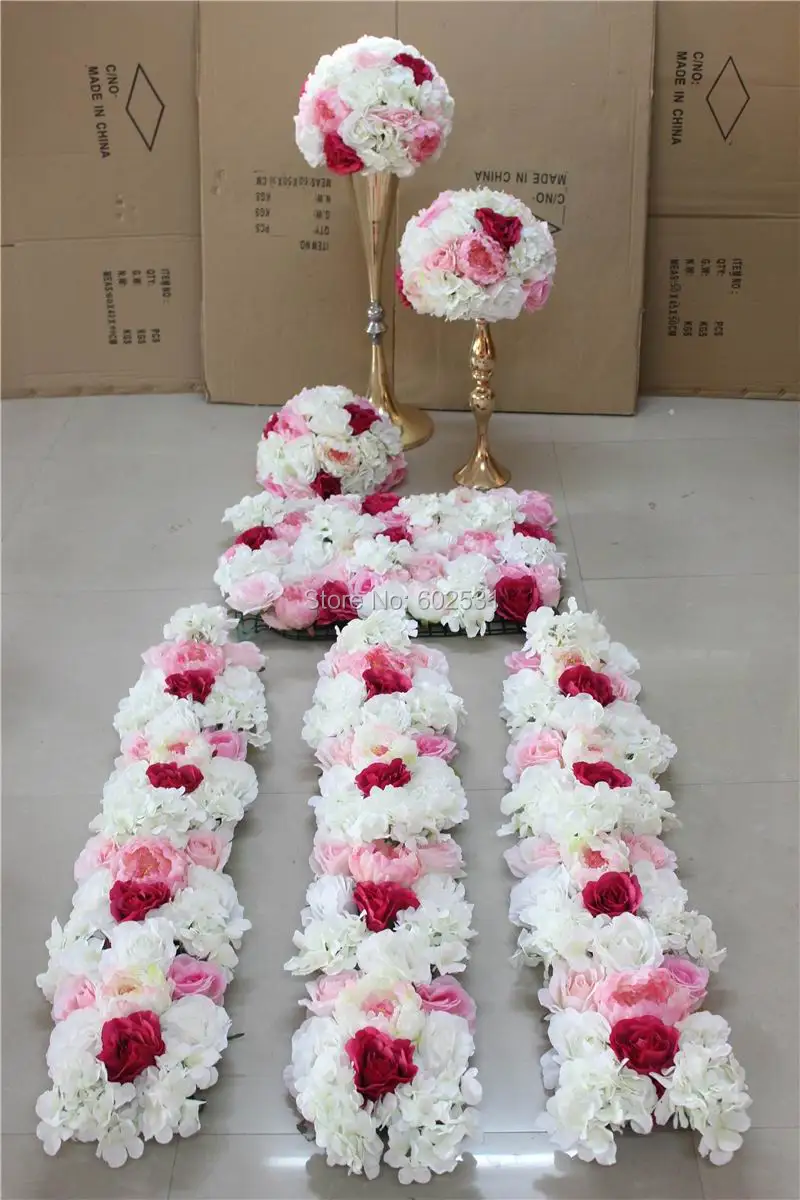 SPR Високо качество на 10 бр./лот сватбата цвете стенни сцена или фон декоративна търговия на едро с изкуствени цветя, маса централно място