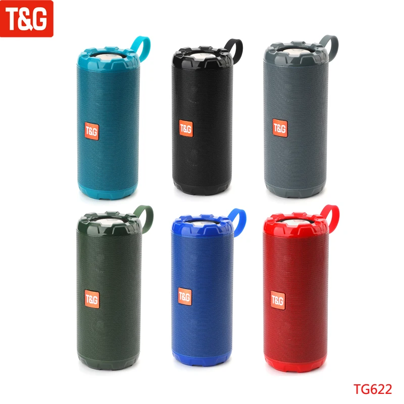 T & G TG622 Метален Преносим Безжичен Bluetooth Говорител Бас Субуфер Водоустойчив Открит Boombox AUX TF USB Стерео Високоговорител