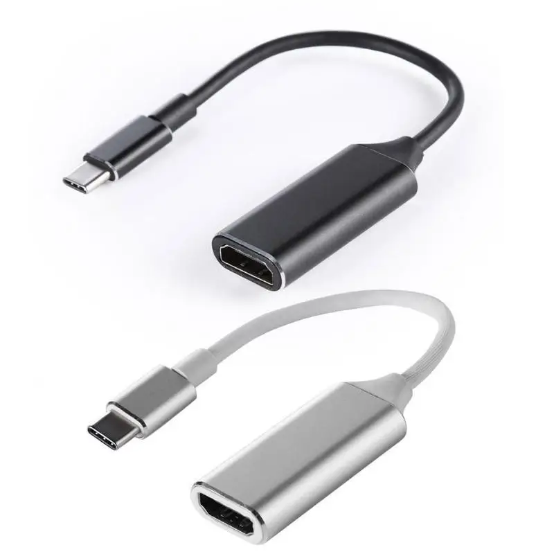 USB C КЪМ HDMI-съвместим 4K Видео Конвертор Адаптер TypeC VGA Аудио Сплитер Устройство за Захващане За Ключа/HDTV/Проектор