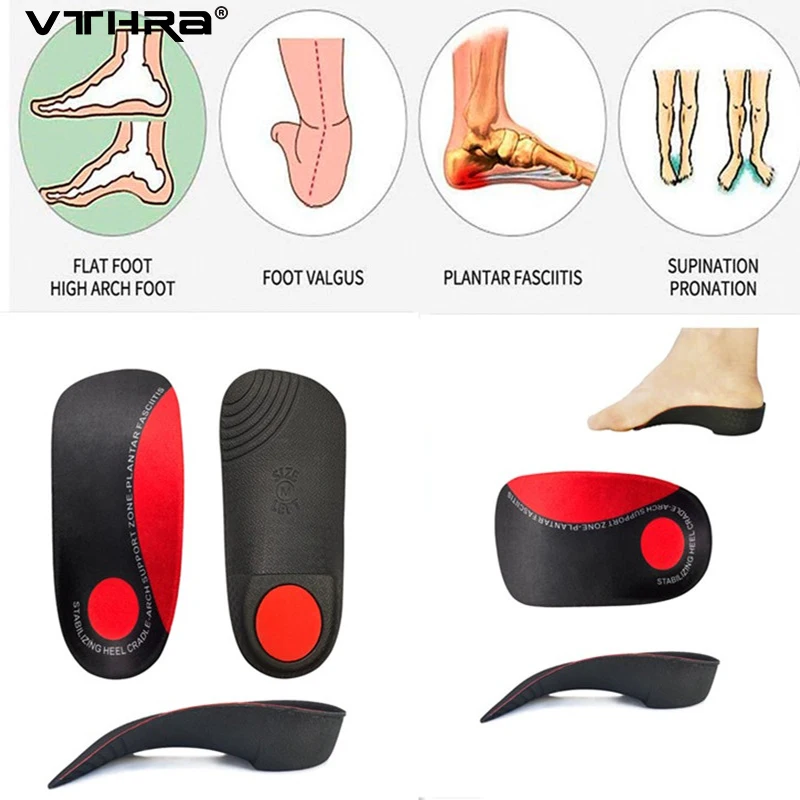 VTHRA Ортопедични Аксесоари За Обувки Изкуствени Стелки Твърд Супинатор 3,5 см Обувки и Стелки За Обувки Подметка с Фиксиран Ток Ортопедична Уплътнение