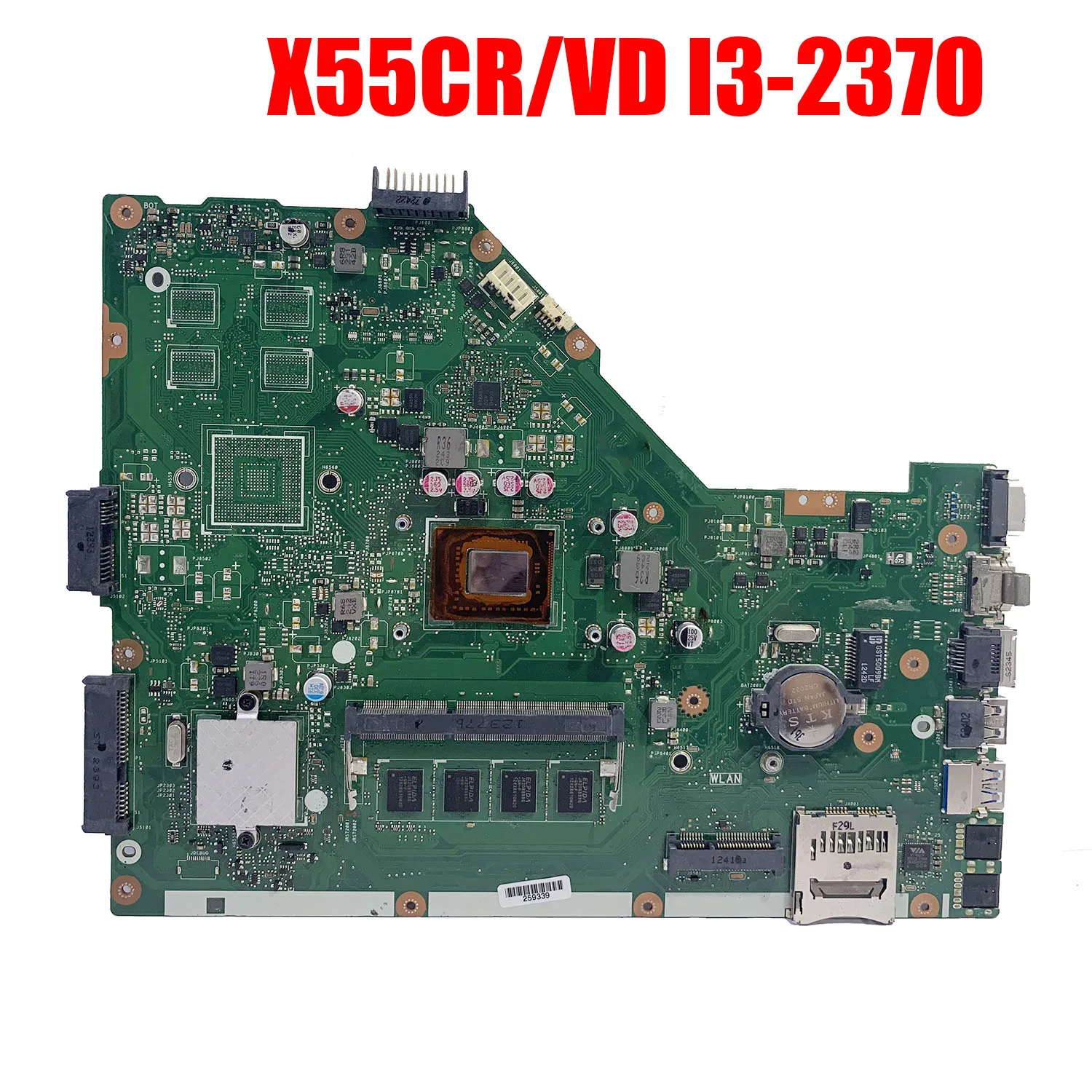 X55CR дънна Платка I3-2370M 4G Памет REV3.1 За ASUS X55CR X55VD дънна Платка на лаптоп X55CR Тест на дънната платка Не GPU