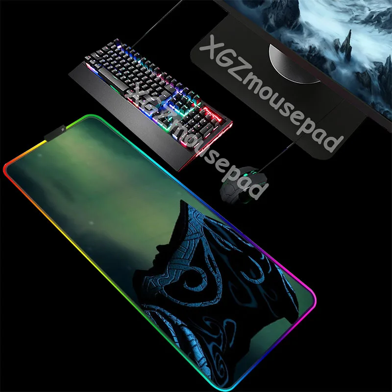 XGZ Мистерия голям е размерът на подложка за мишка led осветление домашен компютър лаптоп RGB клавиатура мат подходящ за csgo
