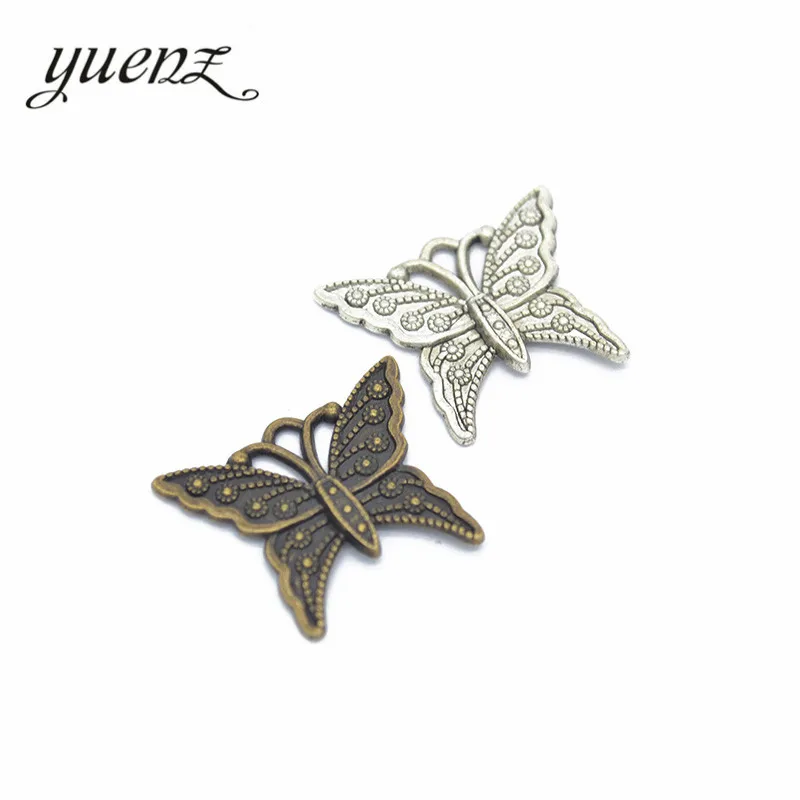 YuenZ 15 бр 3 цвят Античен Сребърен цвят пеперуда Шарм е подходяща за Гривни Колие с Висулка САМ Метални Бижута 23*20 мм D240