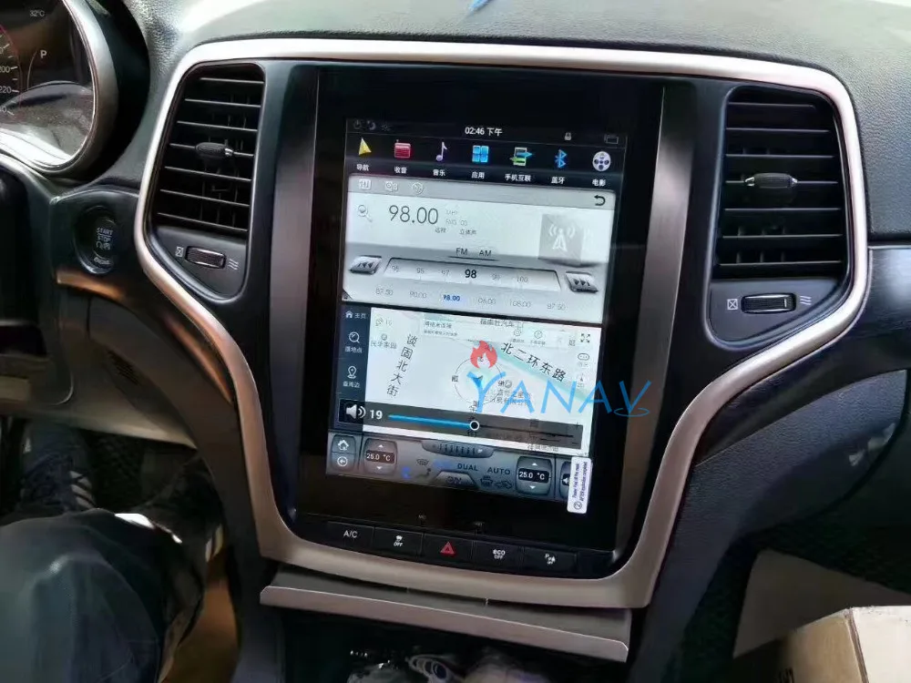 Авто Мултимедиен GPS За Jeep Grand Cherokee 2014-2016 Аудио Стерео Радио GPS Аудио Радио Навигация със сензорен екран