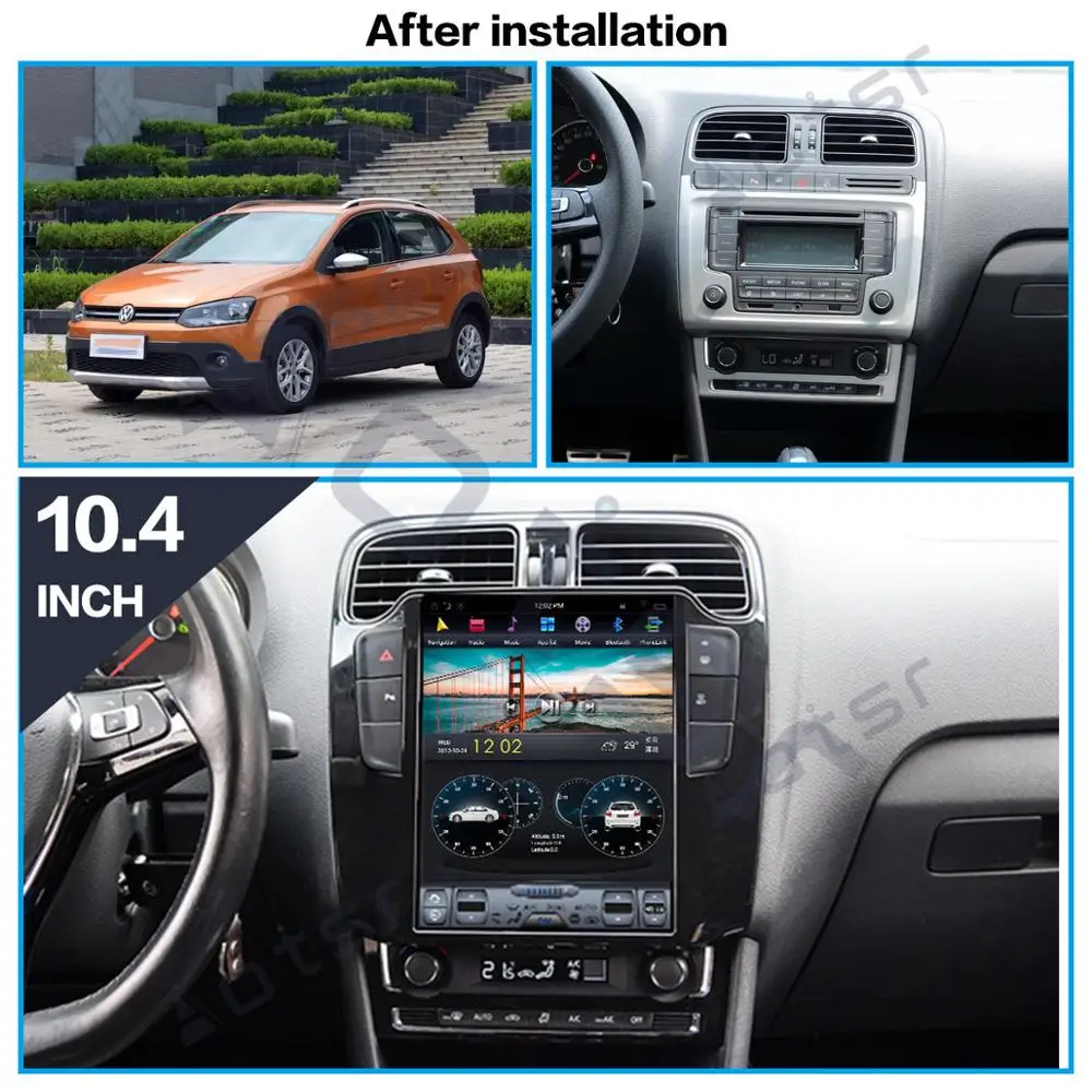 Авто Мултимедиен Плеър на Android за VW POLO 2011-2016 Радиото в автомобила на Авто GPS Навигация, Нов 4G + 64 GB DSP carplay WIFI BT Главното устройство