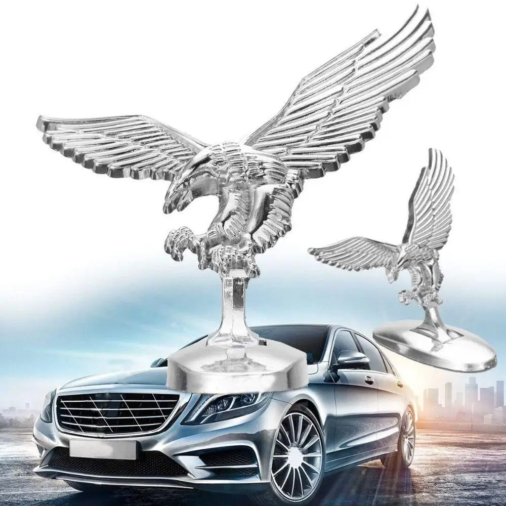 Авто Предни Украшение, 3D Емблемата на Летящ Орел, Авто Лого, Орнамент на предния капак Преден, Авто Хром Икона Eagle за Авто-стайлинг