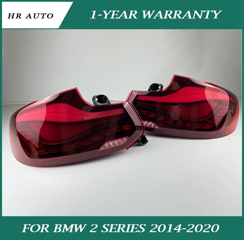 Авто задна светлина, подходящи за BMW 2 series 2014-2020 dragon scales задна светлина M2C F22 F23 F87 218 220i 230 OLED задна светлина в събирането на