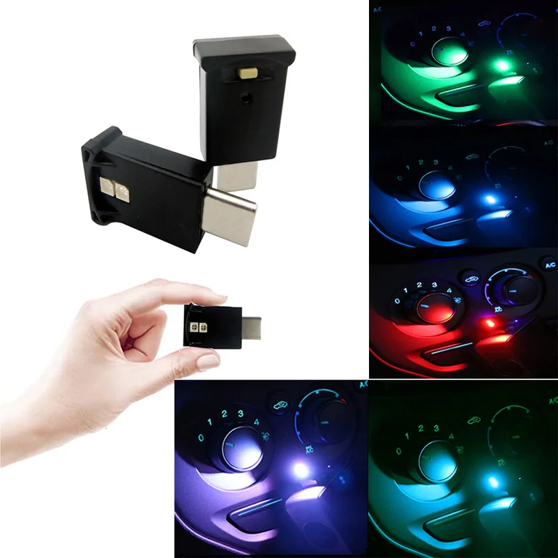 Автомобилни Мини USB LED Лампа за околната Светлина Декоративни Атмосферни Лампи за Вътрешната Среда Auto PC Преносим Компютър Светлина Щепсела и да Играе.