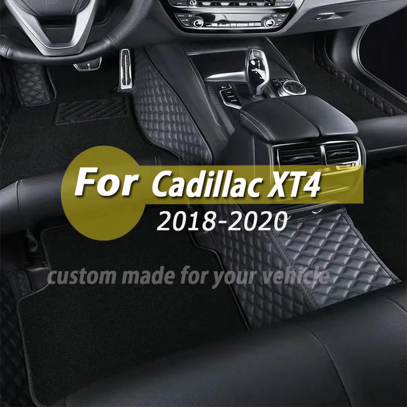 Автомобилни Постелки За Cadillac XT4 2020 2018 2019 Стайлинг На Поръчка Водонепроницаемое Украса Кожен Килим Аксесоари За Интериора Подложка За Крака