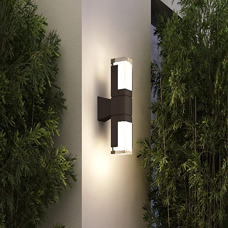 Акрилни Модерен Минималистичен Led монтиран на стената Лампа Водоустойчива IP65 10W14W Вътрешен Външен LED Балкон, Веранда Лампа За Градина Улично Осветление