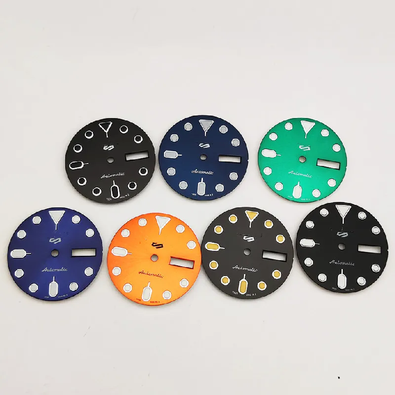 Аксесоари за часовници Sunburst оранжев черен син циферблат C3 зелен светлинен 28,5 мм модифицирани часовници abalone MOD NH36 механизъм Дата-ден на