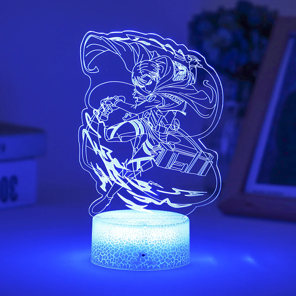 Аниме 3D Led нощна светлина Атака на Титаните Лампа Заек Момиче За Стая Деко Детски Подарък За Рожден Ден Waifu Mai Sakurajima Дропшиппинг