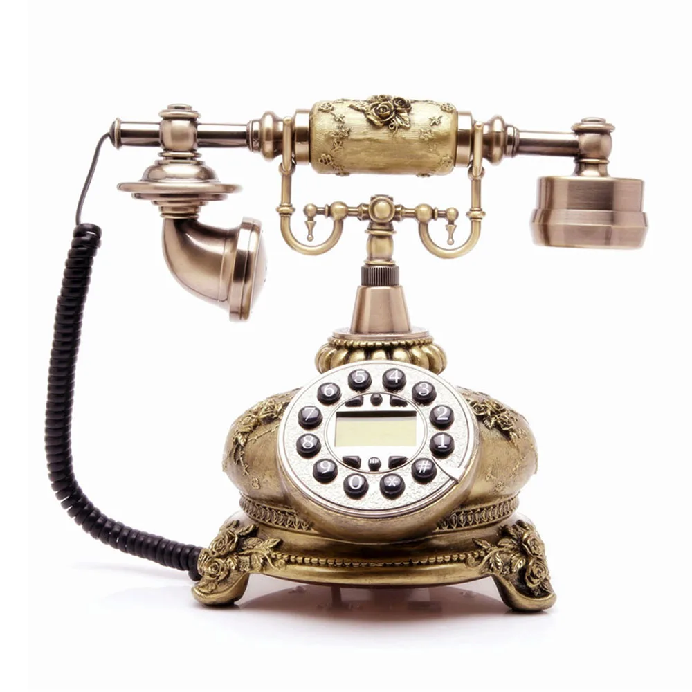 Античен Телефон, Кабелен Цифров Ретро Телефон Класически Европейски Ретро Стационарен Телефон, Декоративен Притискателния Стария Телефон