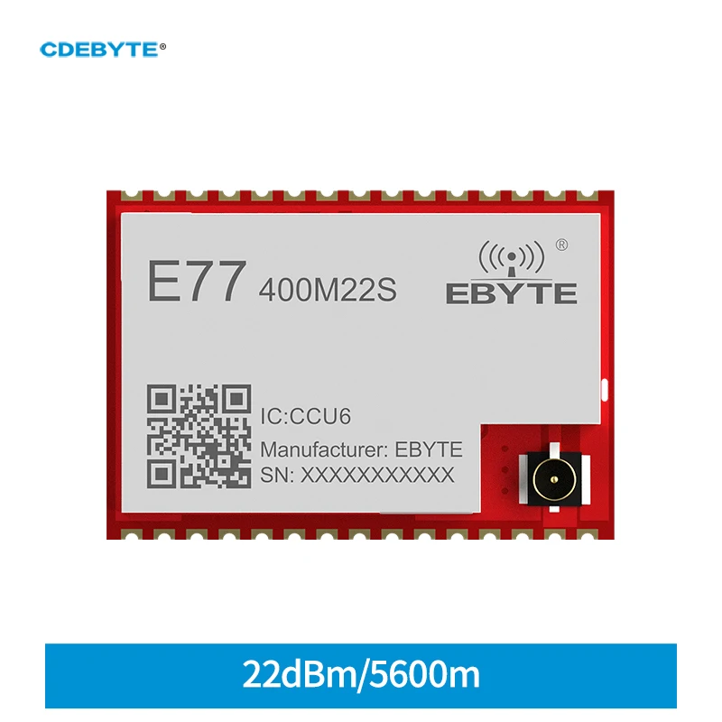 Безжичен модул за Suzan Spread Spectrum CDEBYTE E77-400M22S 433/470 Mhz ARM Cortex-M4-Ниска консумация на енергия IPEX/Печат Hole SoC