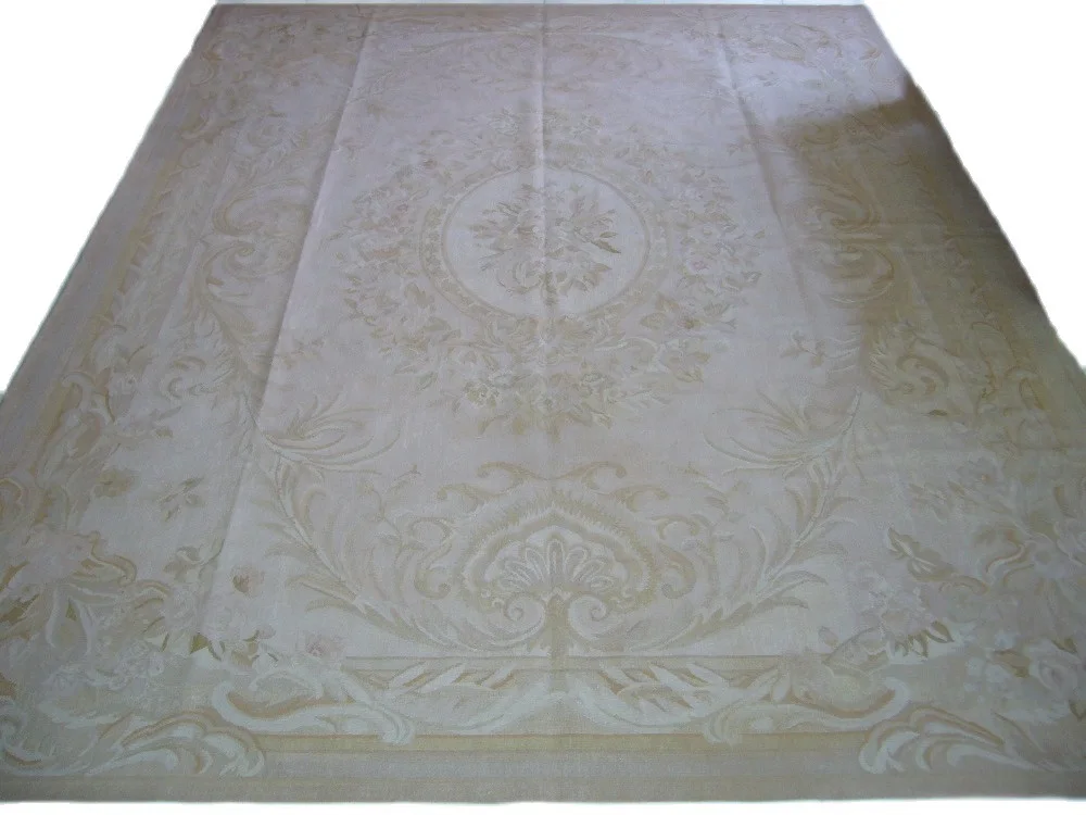 Безплатна доставка 9 'x12'Aubusson килими, ръчно изработени вълнени килими за хола килими на Високо Качество на