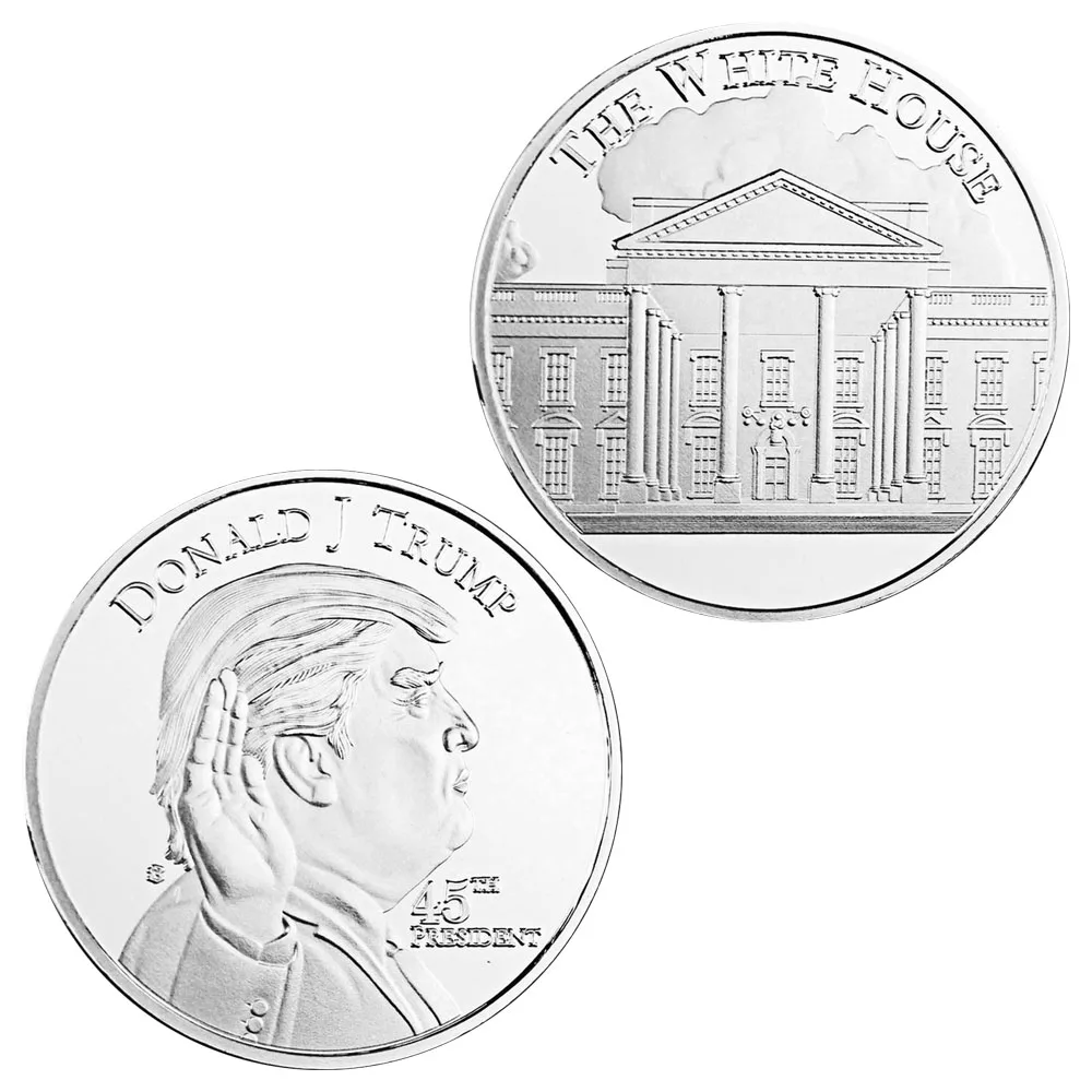 Белият дом Коллекционный Посеребренный Спомен 45-ти президент на Съединените Щати Доналд Тръмп безкасови потребление Възпоменателна монета