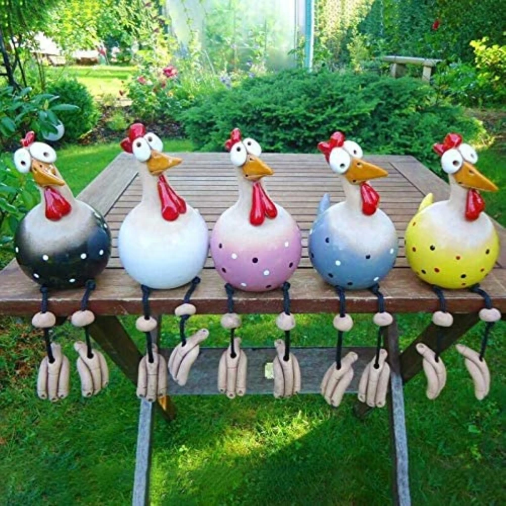 Бижута от смола пиле комбинация пиле декорации от смола занаяти украса на градината, градински статуи, орнаменти градина на открито