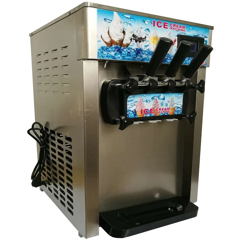 Висококачествена Машина За Производство На Мек Сладолед С Търговски Малък Сензорен Екран Настолна Машина За Сладолед