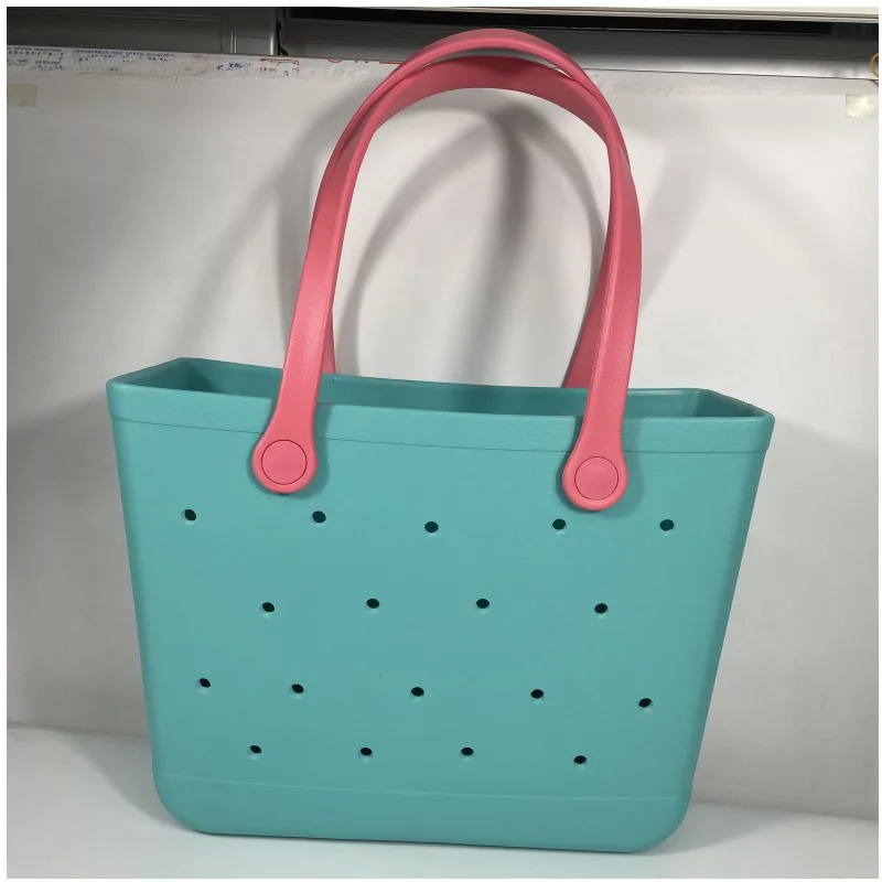 Висококачествена едро и дребно, нова проста модерна квадратна плажна чанта на ЕВА, с едно рамо, жените отворена чанта на рамото