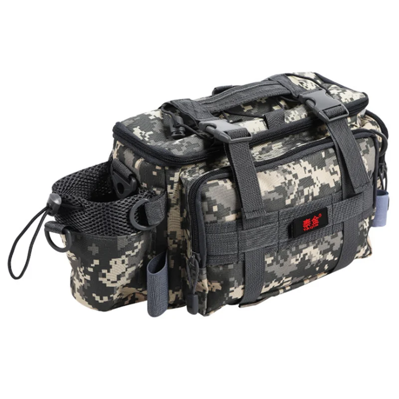 Водоустойчив риболовна чанта с голям капацитет мултифункционална стръв риболовни принадлежности чанта за съхранение на открит на къмпинг, риболов чанта през рамо