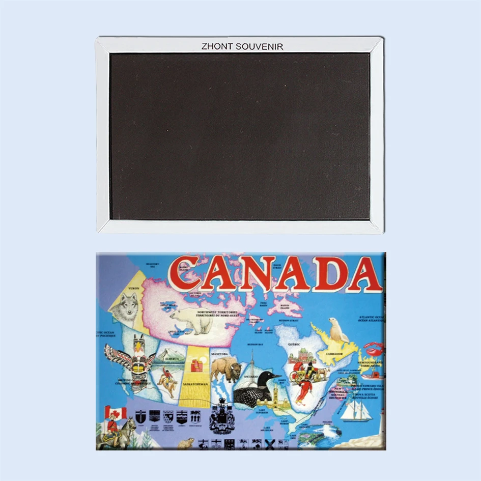 Декоративни Магнити за Хладилник Карта на Канада Спомен за Магазин 22199 Винтажное Изображението