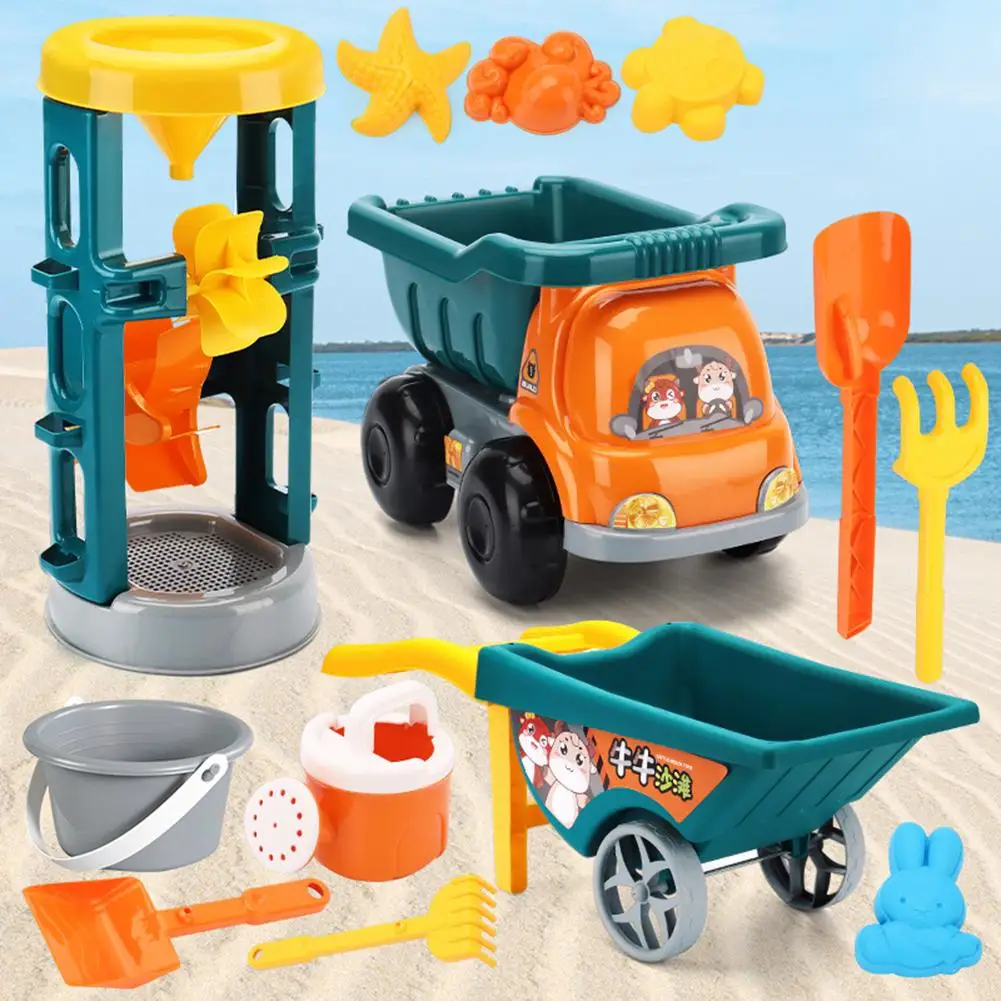 Детски Плажен Набор От Играчки С Пясък, Голяма Количка, Комплект Инструменти За Игра Във Вода С Пясък, Подаръци За Момчета И Момичета