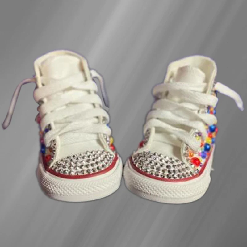 Детски обувки цвят перли, планински кристал, контрастен цвят на сладката дива мода ежедневни парусиновая обувки 23-40