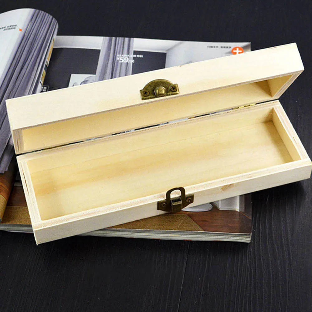 Дървена кутия за опаковане на Подаръци Ретро калъф за бижута Многофункционална кутия за домашно хранениясл отклонение на измерване на данни.