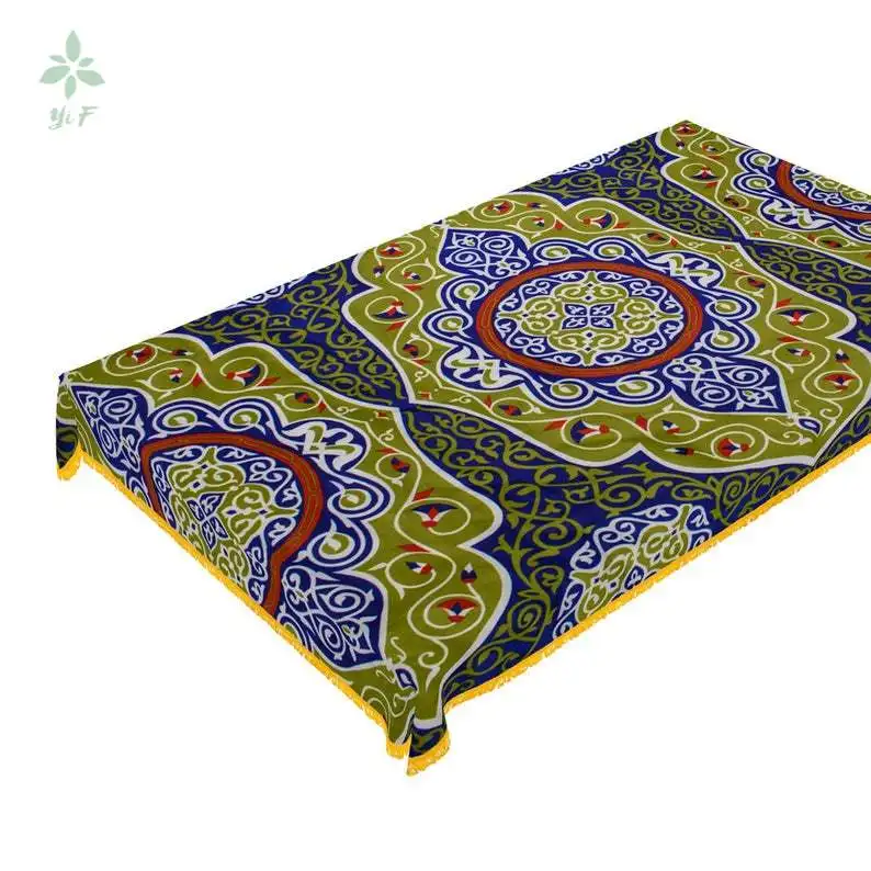 Египетският Рамадан Украса На Цветни Зелен Печатни Модел Покривка На Капака Dining Декор