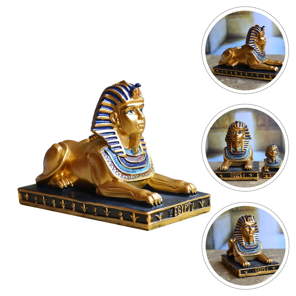 Египетският Сфинкс Статуя Статуетка На Скулптура Украса Смола Египет Декор На Древен Фараон Фигурамифология Статуи На Бог Злато Народно