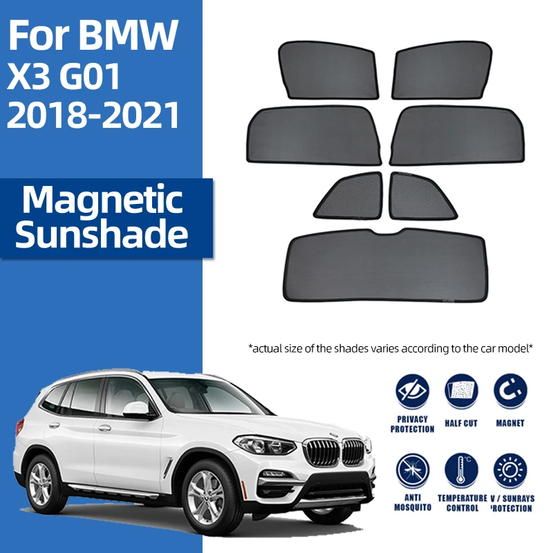 За BMW X3 G01 F97 2017-2024 Предното Предното Стъкло на Колата на сенника Щит на Задната Детско Странично Прозорец на сенника Магнитна Шторка