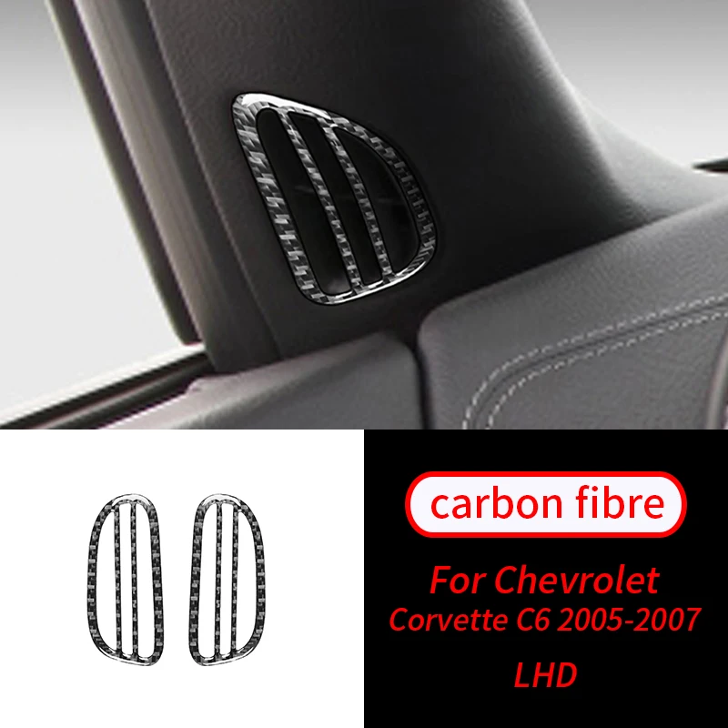 За Chevrolet Corvette C6 2005-2007 2 бр. Днешно Въглеродни Влакна Демист отдушник Изходна Панел Довършителни Стикер Аксесоари За Интериора на Колата