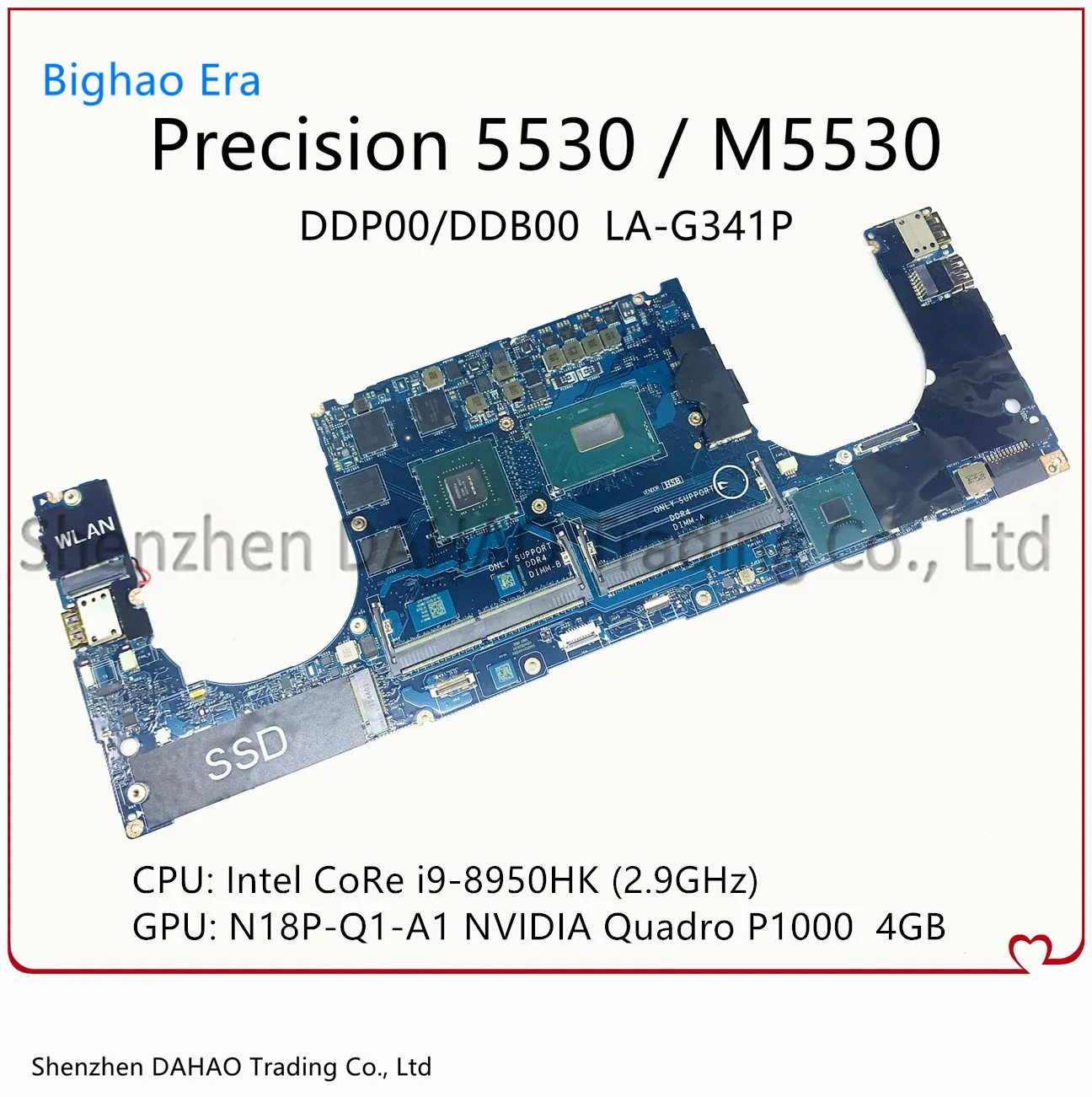 За Dell Precision 5530 M5530 дънна Платка на лаптоп LA-G341P дънна Платка с i9-8950HK + NVIDIA Quadro P1000 4G-GPU CN-0X78C1 0X78C1