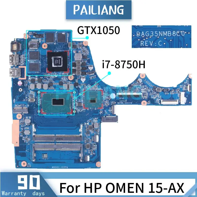 За HP OMEN 15-AX i7-8750H GTX1050 дънна Платка на лаптоп TPN-Q173 DAG35NMB8C0 SR3YY N17P-G0-A1 DDR4 дънна Платка на лаптоп
