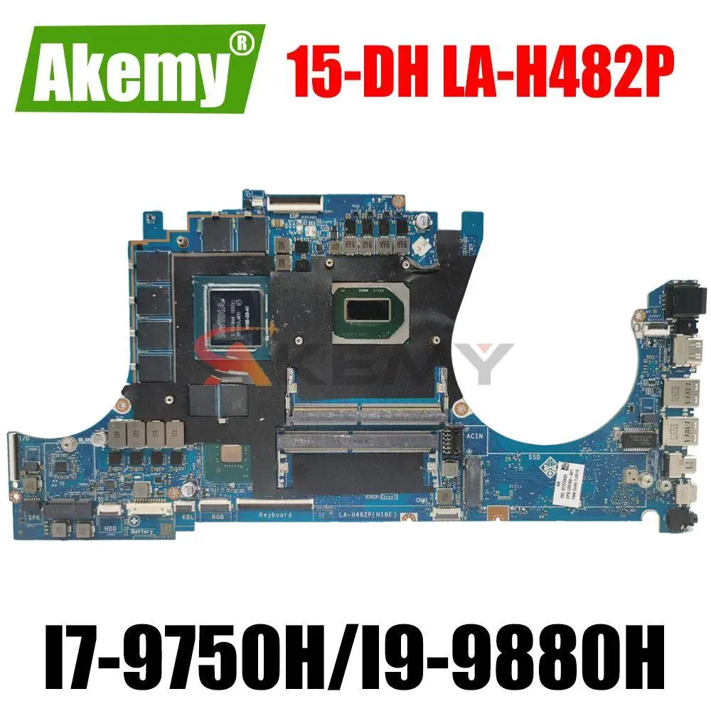 За HP OMEN 15-DH дънна Платка на лаптоп дънна Платка i7-9750H i9-9880H Процесор GTX1660TI RTX2060 RTX2070 RTX2080 GPU LA-H482P дънната Платка
