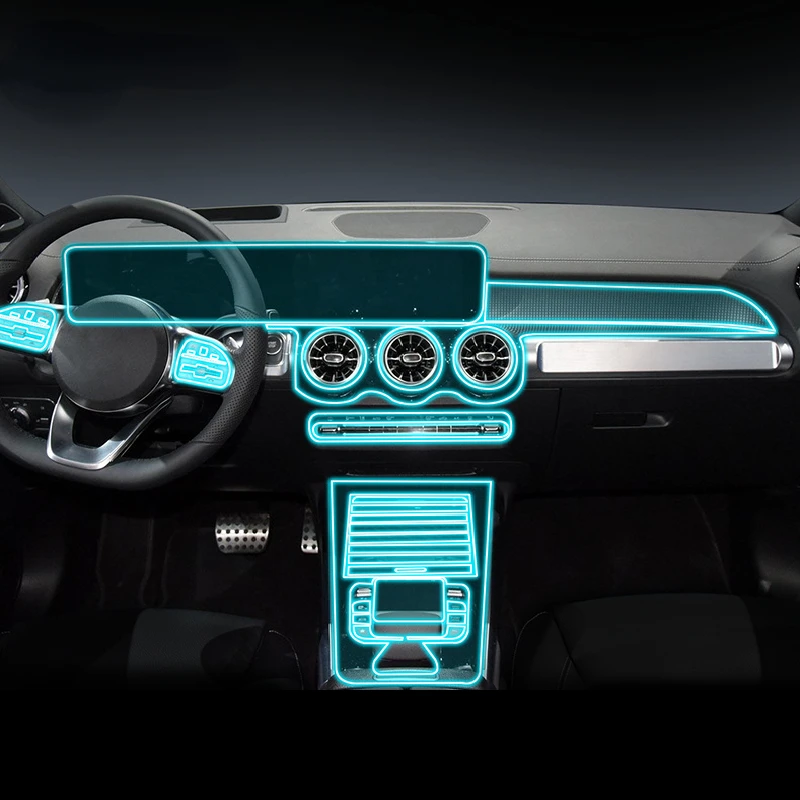 За Mercedes-Benz EQB 260 350 2022 Автомобил, Вътрешна, Централна конзола Прозрачен Защитен филм от TPU Срещу надраскване Ремонт на филм Аксесоари